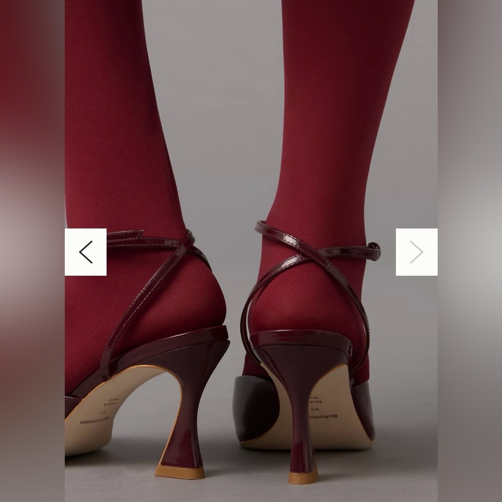 Reformation Natasha Pump in Wine Patent - Picture 7 of 7